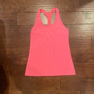 Lululemon cool Racerback tank, size 10, coral pink